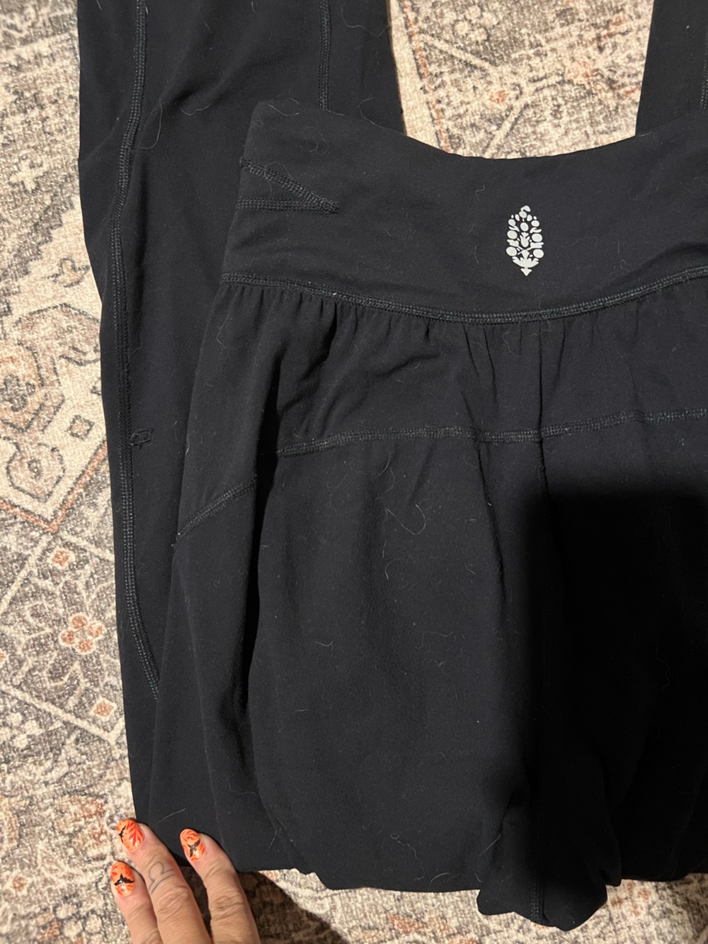 Free People Black Jogger Style Leggings
